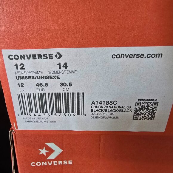 Converse Chuck 70 National Leather Low Top Shoes (A14188C) Oxfords Mens Sz 12 - Picture 14 of 15